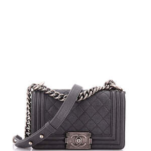 Chanel Boy Flap Bag Quilted Caviar #234024C49B